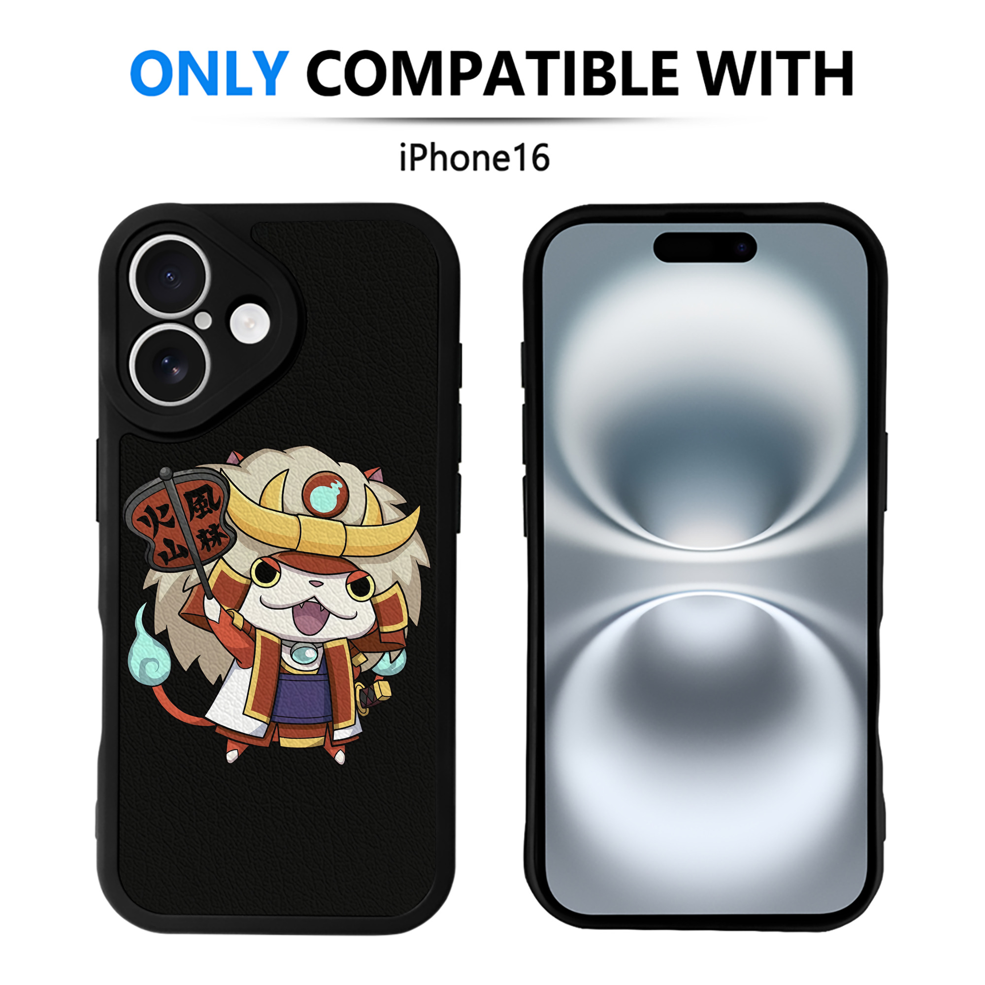 （画像用） 妖怪ウォッチ Yo-kai Watch 【iPhone 16シリーズ対応】シリコンスマホケース（レザー調） 材質：シリコン